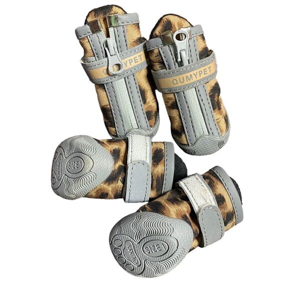 Leopard Print Little Dog Boots - Picture 2 of 8